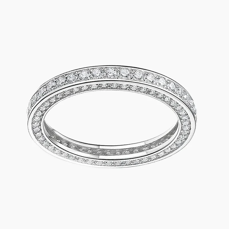 Women’s statement ring-Pavé Cubic Zirconia Eternity Ring