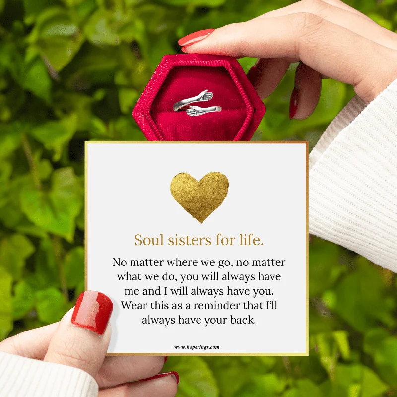 Women’s wedding ring-Soul Sisters Hug Ring