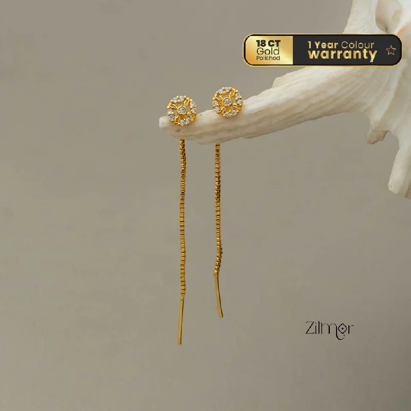 Women’s trendy earrings-AG101687 - Thread and Needle AD Stone Earrings