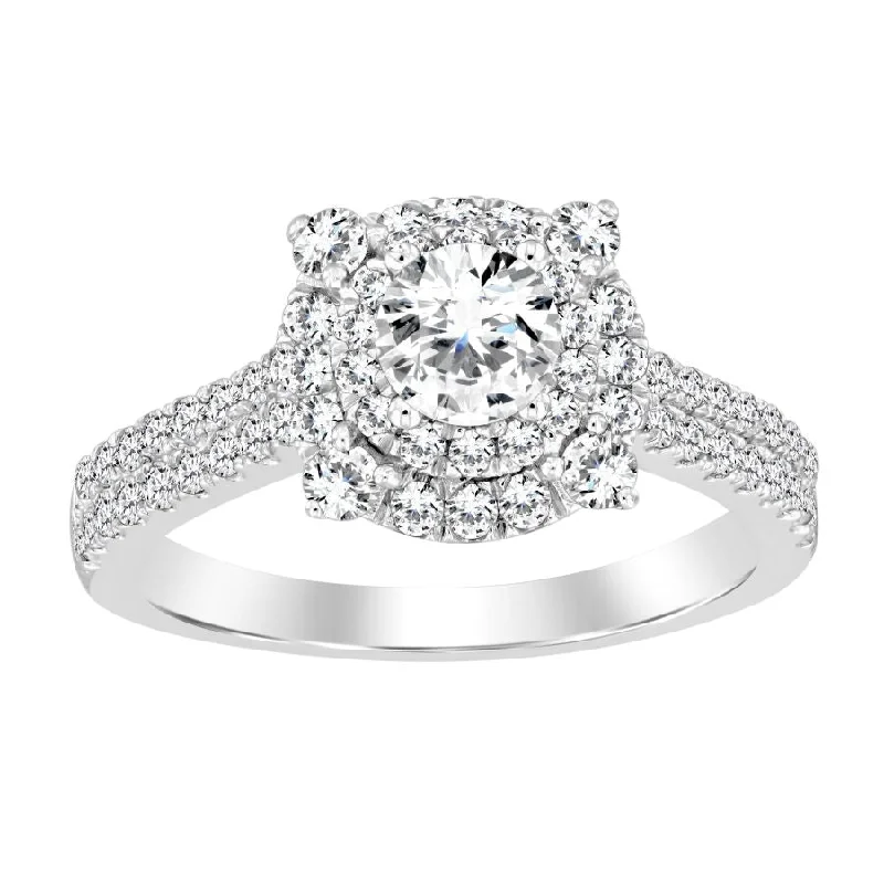 Women’s custom-designed ring-LADIES RING 1.25CT ROUND DIAMOND 14K WHITE GOLD (SI QUALITY)