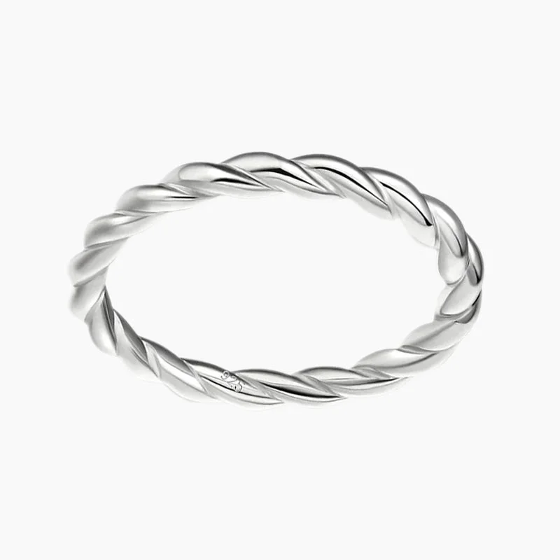 Women’s infinity ring-925 Sterling Silver Cute Twist Ring