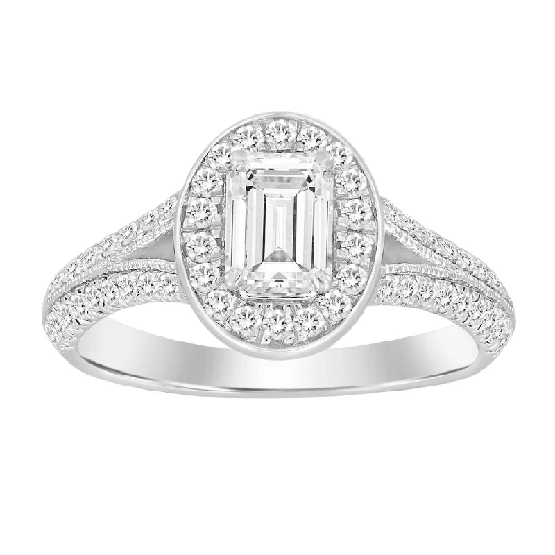 Women’s stackable silver rings-LADIES RING 1.00CT ROUND DIAMOND 14K WHITE GOLD (SI QUALITY)