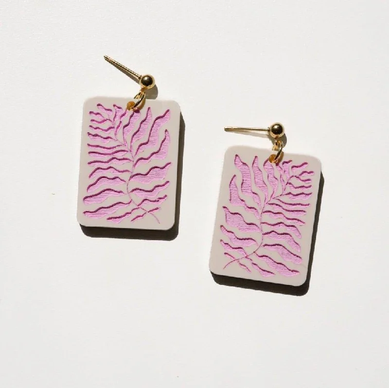 Women’s trendy earrings-Matisse Leaf Earrings