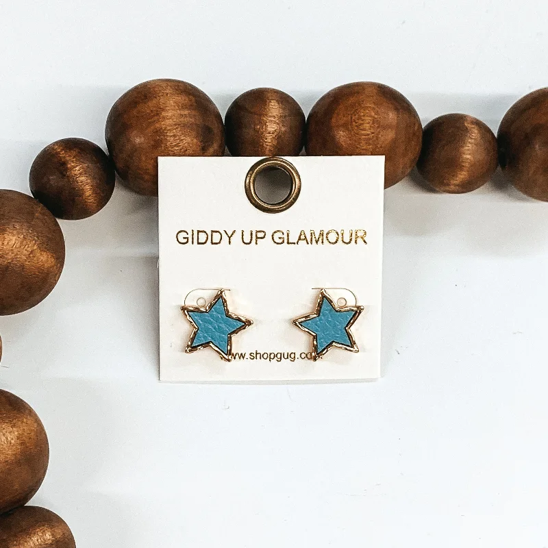 Women’s luxurious gold earrings-Lost in the Stars Stud Earrings in Blue