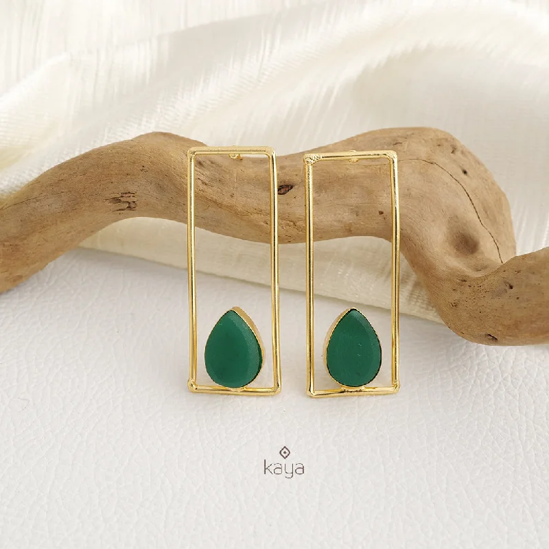 Women’s elegant earrings-Rain Drop Natural Stone Earrings (color option) - KE100773