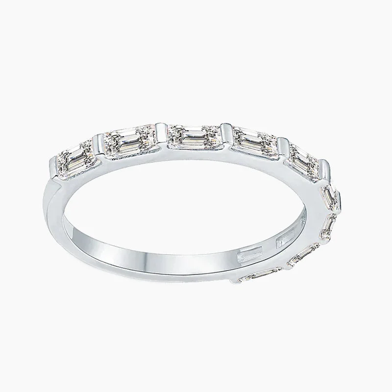 Women’s art deco ring-Ladies Eternity Rings in Sterling Silver