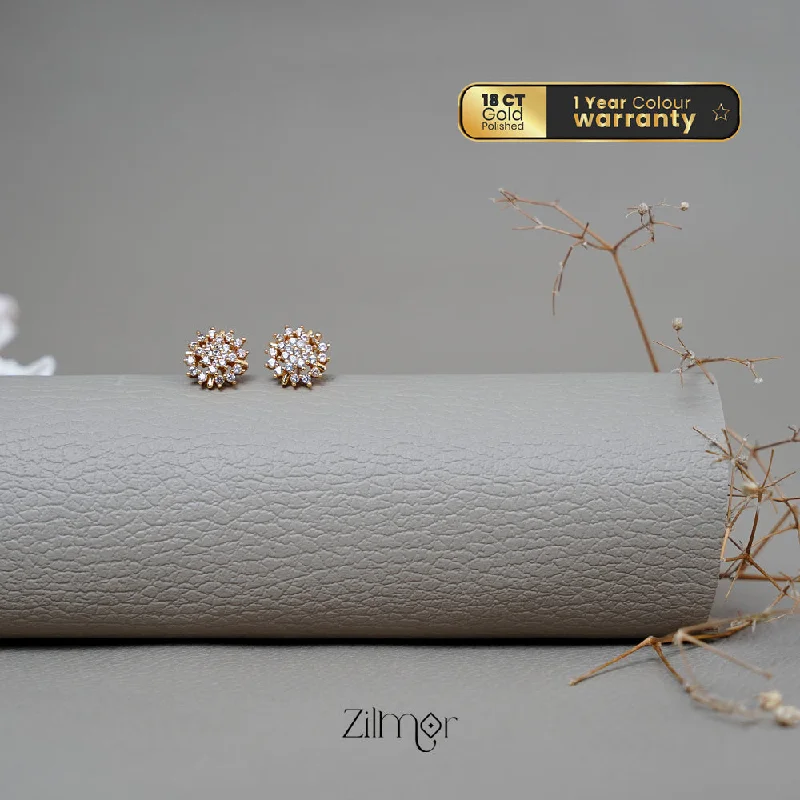 Women’s beach earrings-PE1011121 - Gold tone AD Stone stud Earrings