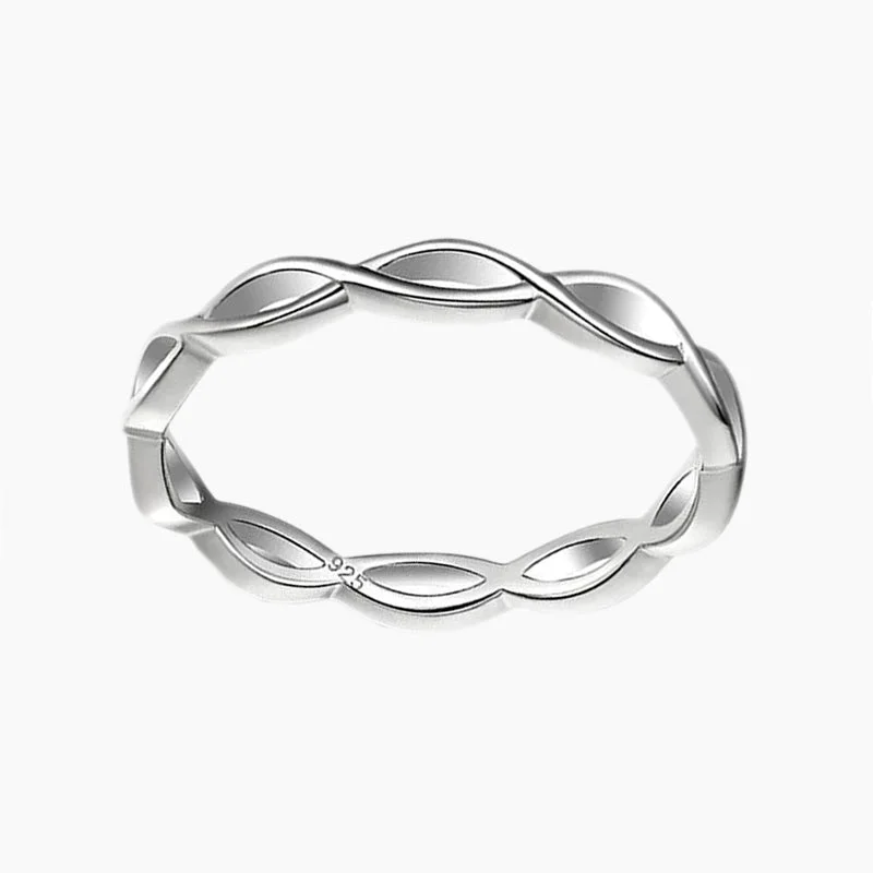 Women’s boho ring-925 Sterling Silver Woven Celtic Knot Ring