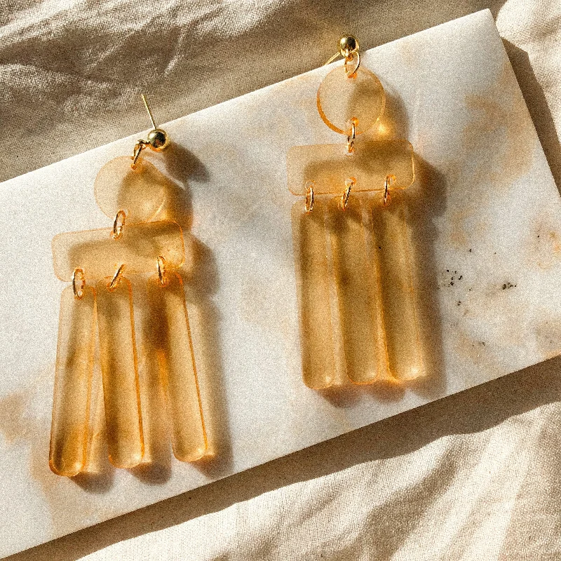 Women’s rose gold earrings-Alba Earrings - Mango Seltzer