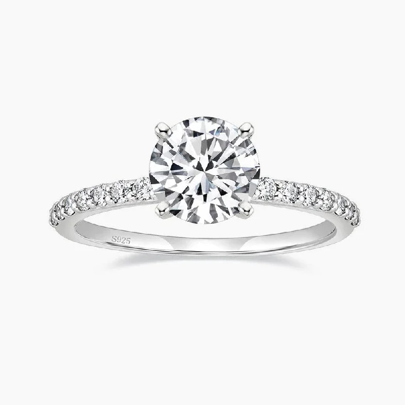 Women’s engagement ring set-925 Sterling Silver Round Brilliant CZ Ring For Women