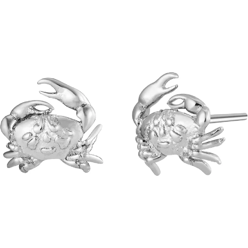 Women’s classic stud earrings-2D Crab Cancer Zodiac Stud Earrings