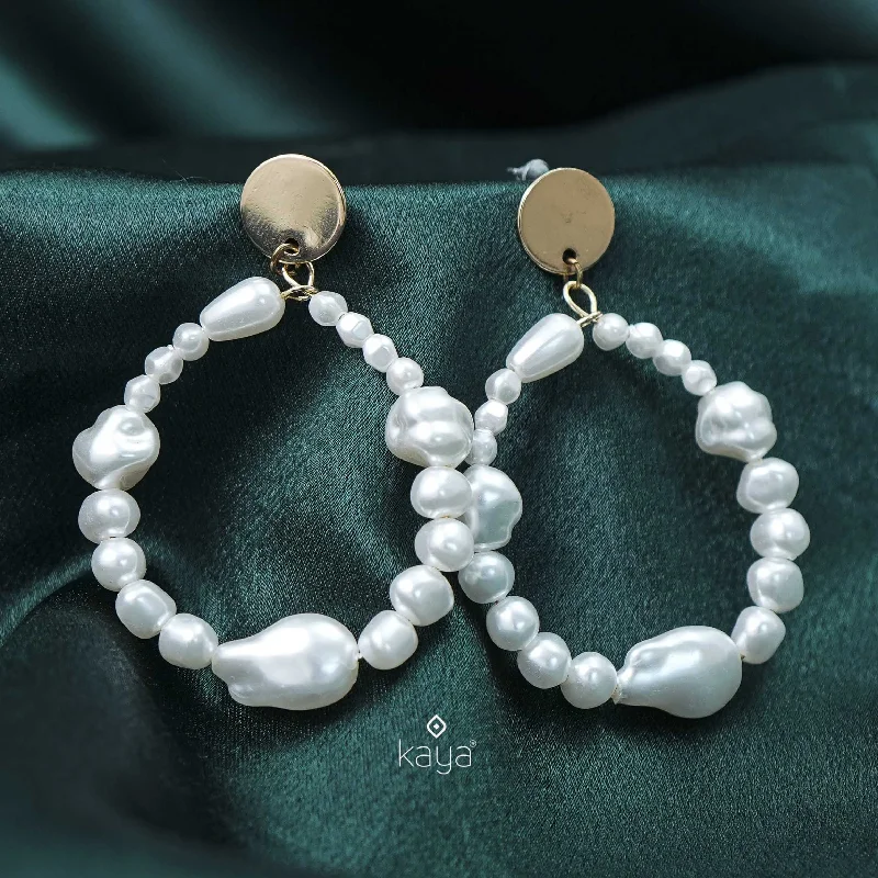 Women’s modern earrings-Baroque Pearl Drop Earrings - PT100382