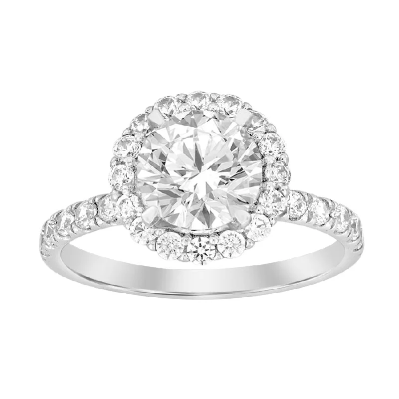 Women’s wedding ring set-LADIES SEMI MOUNT RING 0.75CT ROUND DIAMOND 14K WHITE GOLD (CENTER STONE 1.00CT ROUND DIAMOND)