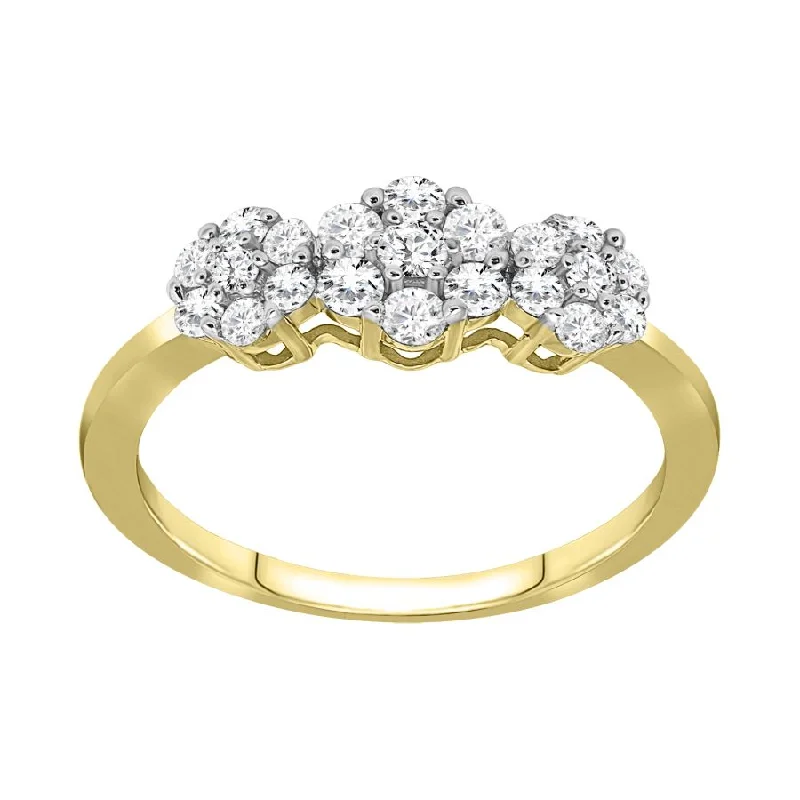 Women’s vintage engagement ring-LADIES RING 0.50CT ROUND DIAMOND 10K YELLOW GOLD