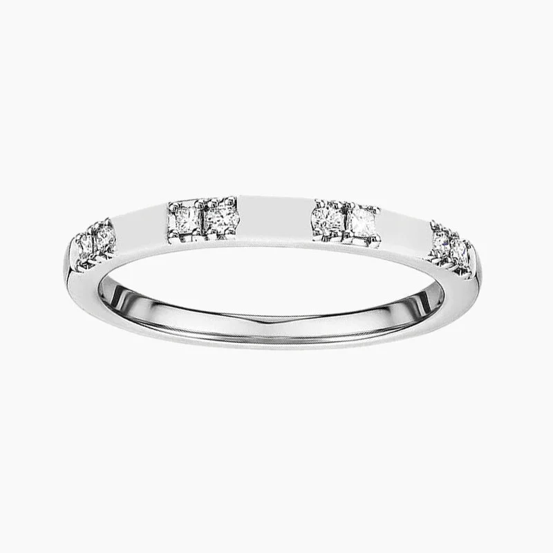 Women’s wedding ring-Sterling Silver CZ Band Ring