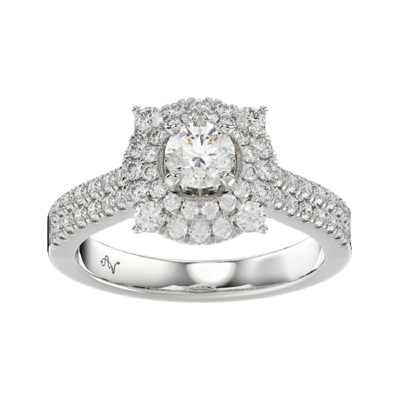 Women’s high-quality diamond ring-LADIES RING 1.25CT ROUND DIAMOND 14K WHITE GOLD