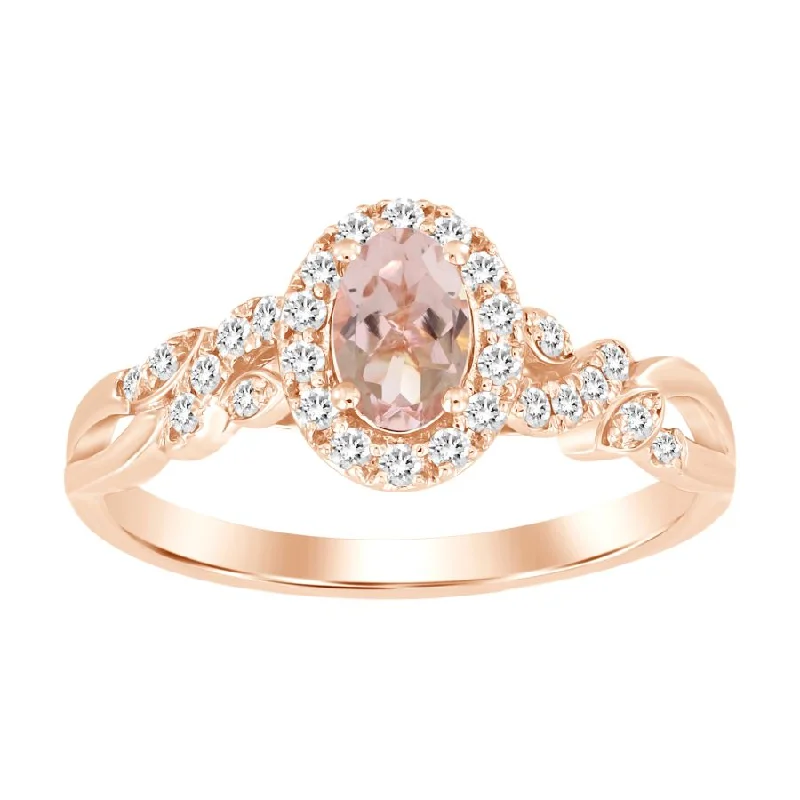 Women’s classic solitaire engagement ring-LADIES RING 0.60CT ROUND/OVAL DIAMOND 10K ROSE GOLD