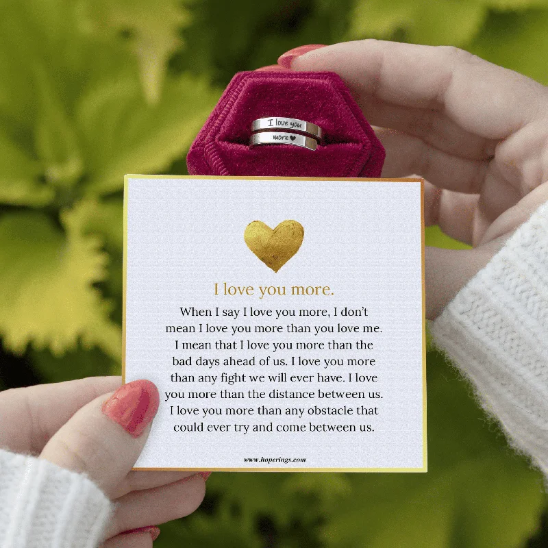 Women’s high-end ring-I Love You More Ring