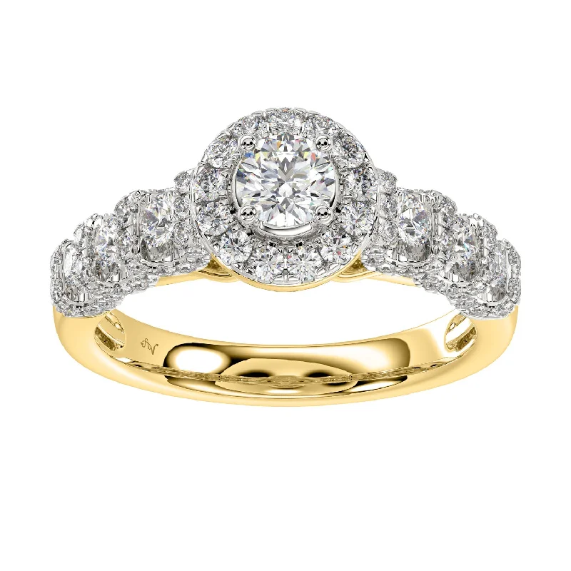 Women’s high-end ring-LADIES RING 1.00CT ROUND DIAMOND 14K YELLOW GOLD (SI QUALITY)