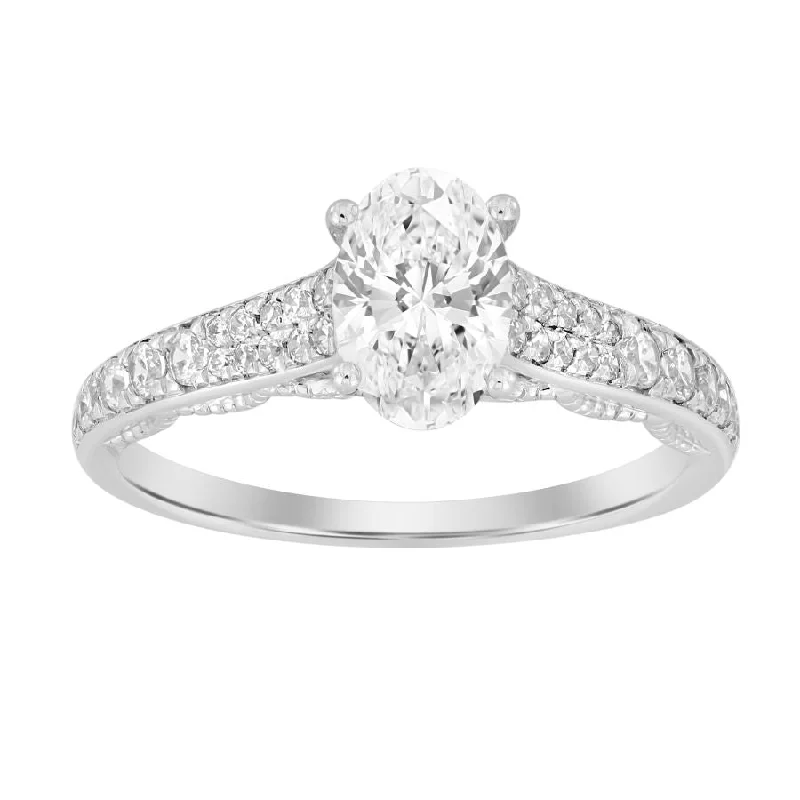 Women’s art deco diamond ring-LADIES RING 0.33CT ROUND DIAMOND 14K WHITE GOLD