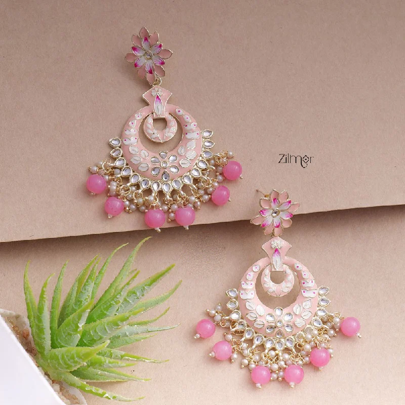 Women’s handmade earrings-Tapasee - Meenakari Kundan Earrings