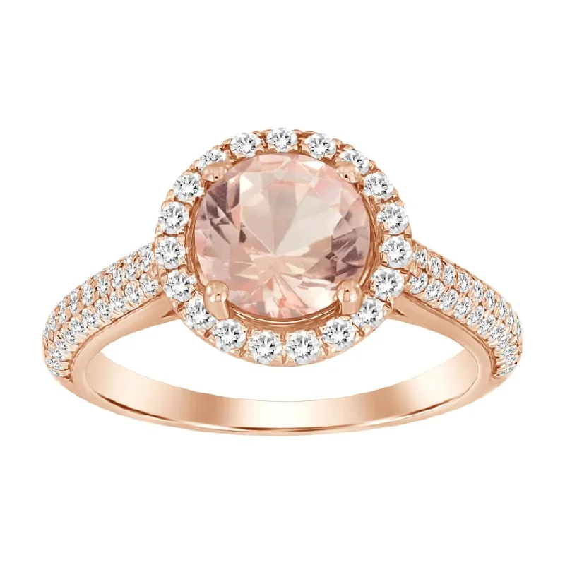 Women’s fashion ring-LADIES RING 1.70CT ROUND DIAMOND 10K ROSE GOLD