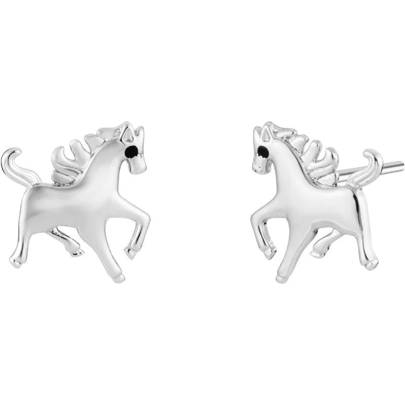 Women’s chic earrings-Mustang Horse Stud Earrings