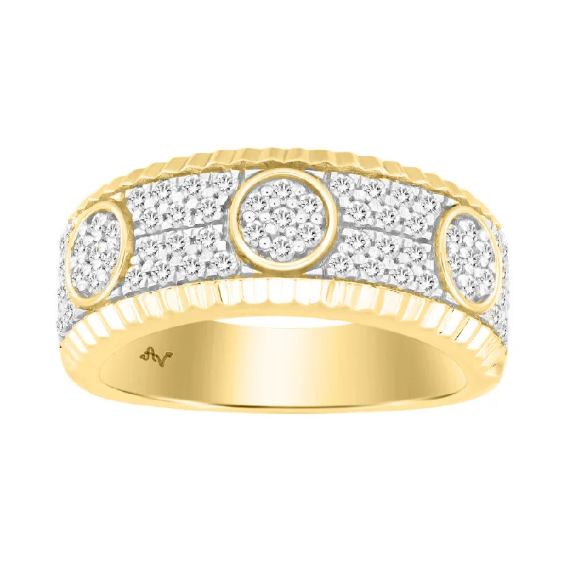 Women’s vintage ring-MEN'S RING 0.75CT ROUND DIAMOND 10K YELLOW GOLD