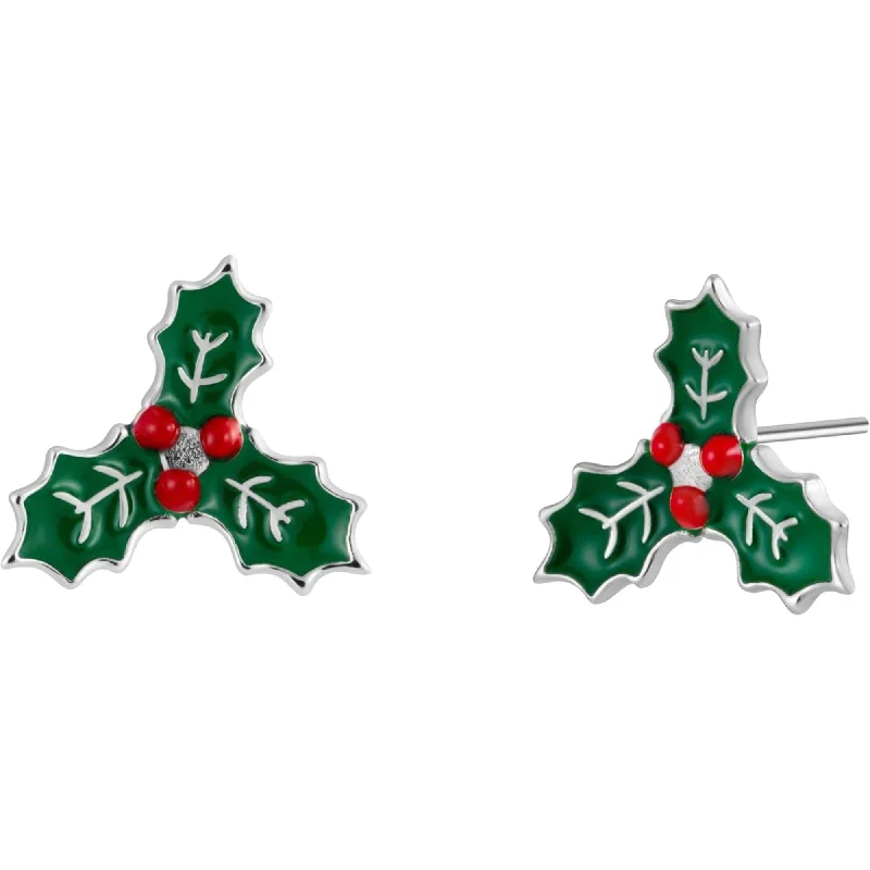 Women’s hoop earrings-Mistletoe Stud Earrings