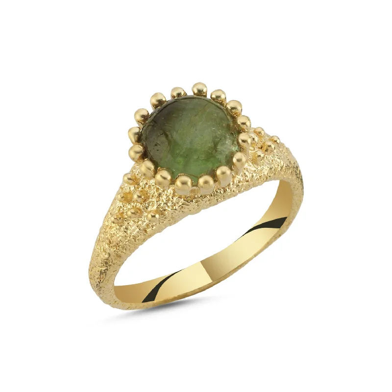 Women’s gemstone cocktail ring-Green Gemstone Ring