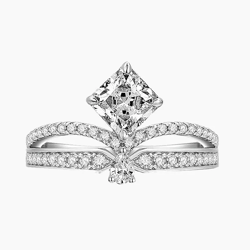 Women’s luxury wedding ring-925 Sterling Silver Crown Ring