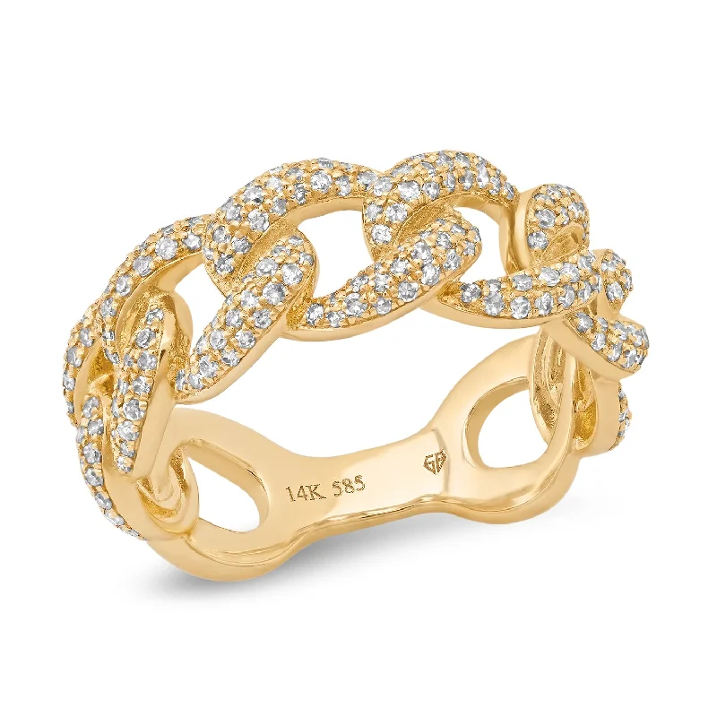 Women’s art deco ring-Cuban Link Ring