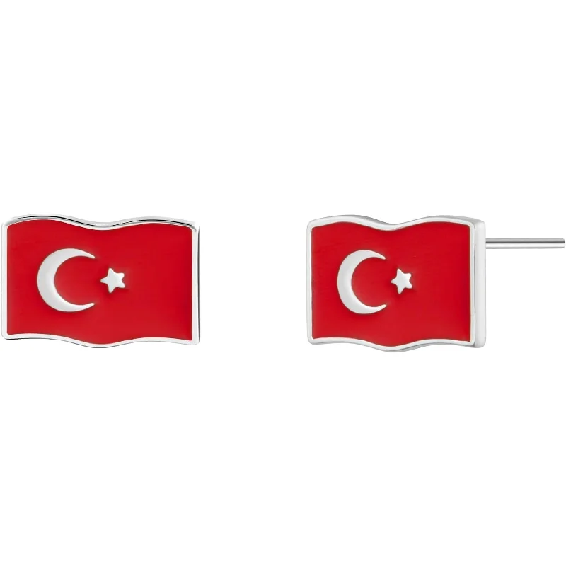 Women’s beach earrings-Türkiye Turkey Stud Earrings