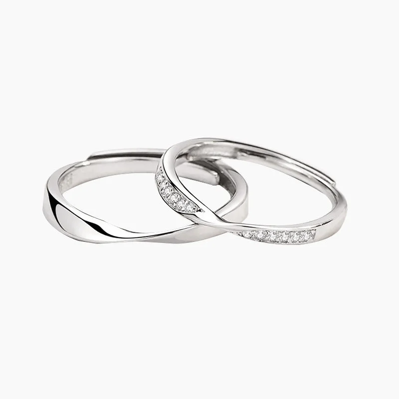 Women’s luxury gemstone ring-925 Sterling Silver Infinite Couple Rings