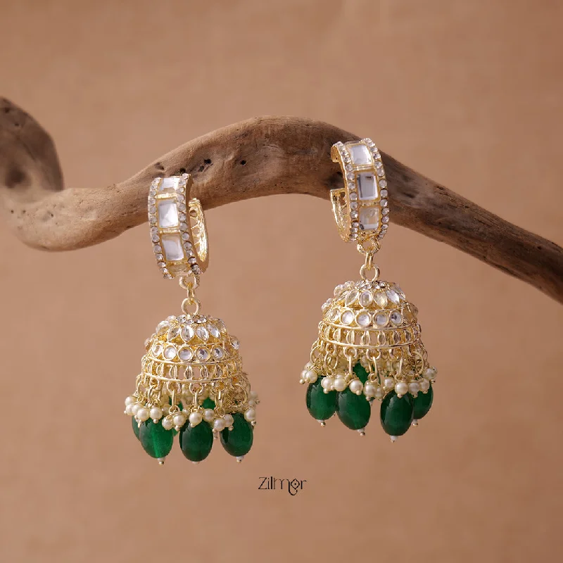 Women’s butterfly-shaped earrings-KV200119 - Beads hanging Jhumka Earrings