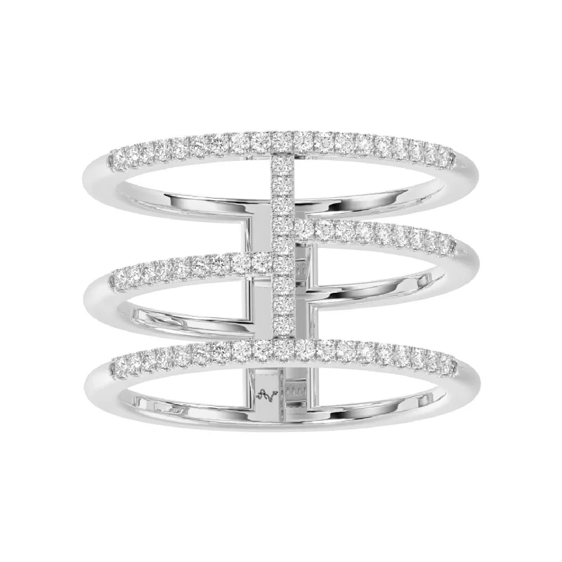 Women’s infinity ring-LADIES RING 0.25CT ROUND DIAMOND 14K WHITE GOLD