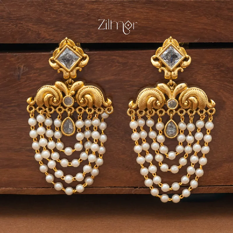 Women’s bohemian earrings-SN101670  - Pearl Antique Earrings