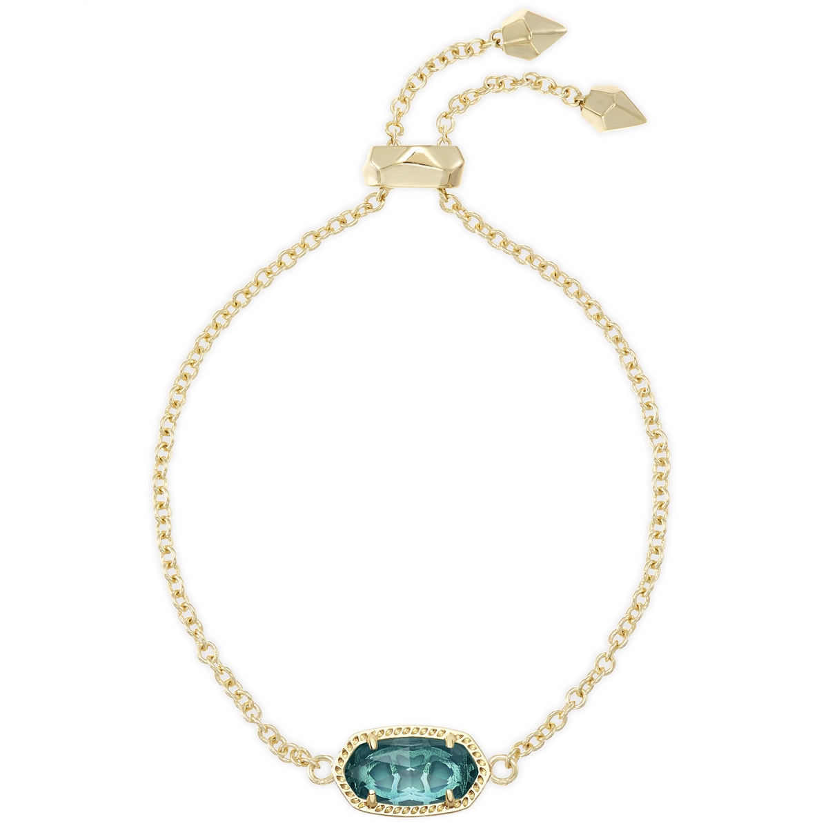 Women’s wedding bracelet-Kendra Scott Elaina Bracelet in Gold with London Blue