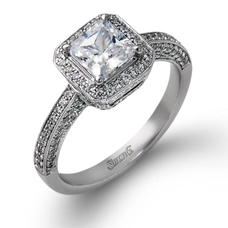 Women’s unique round cut engagement ring-R9233 ENGAGEMENT RING