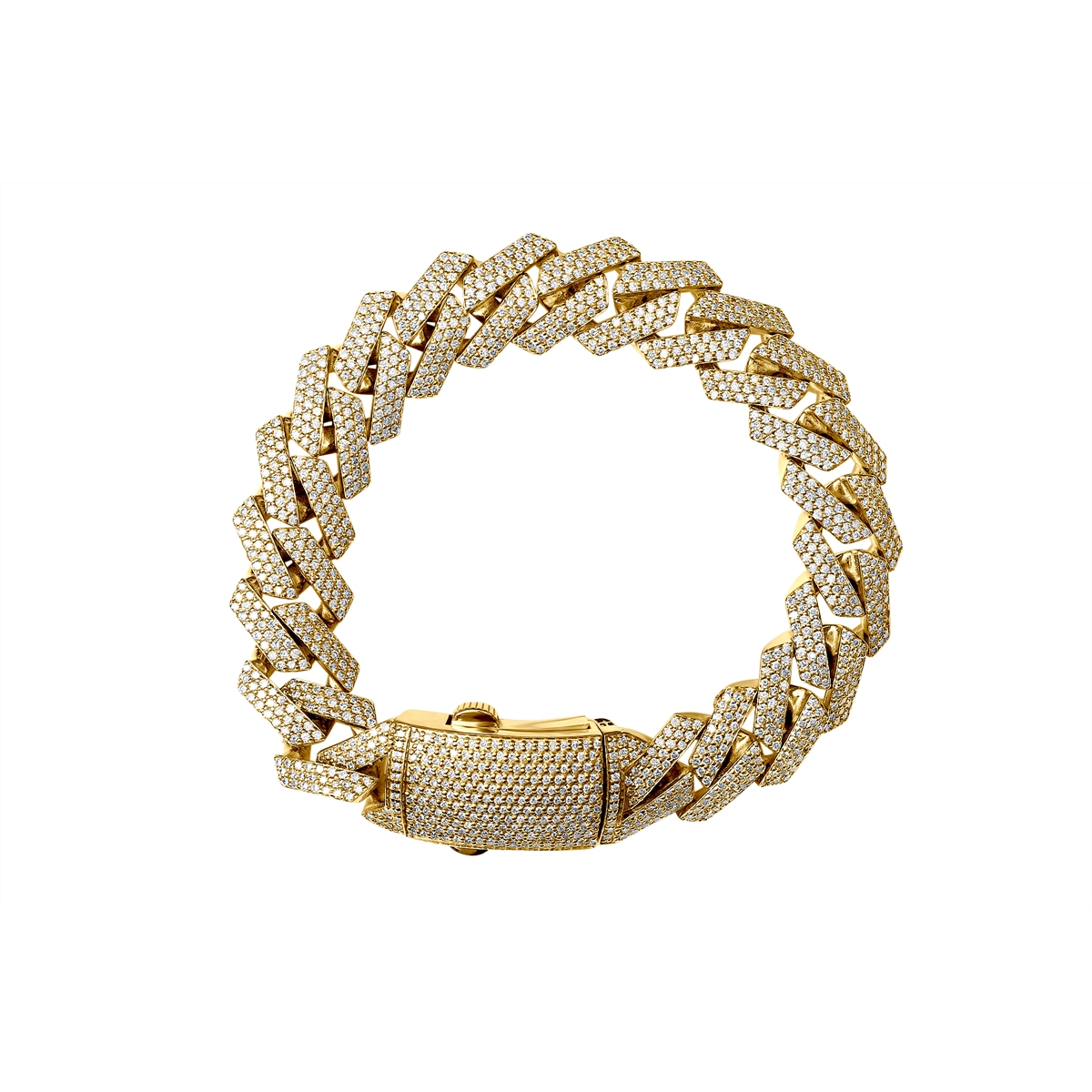 Women’s luxury gold bracelet-14K Yellow Gold Diamond Link Bracelet