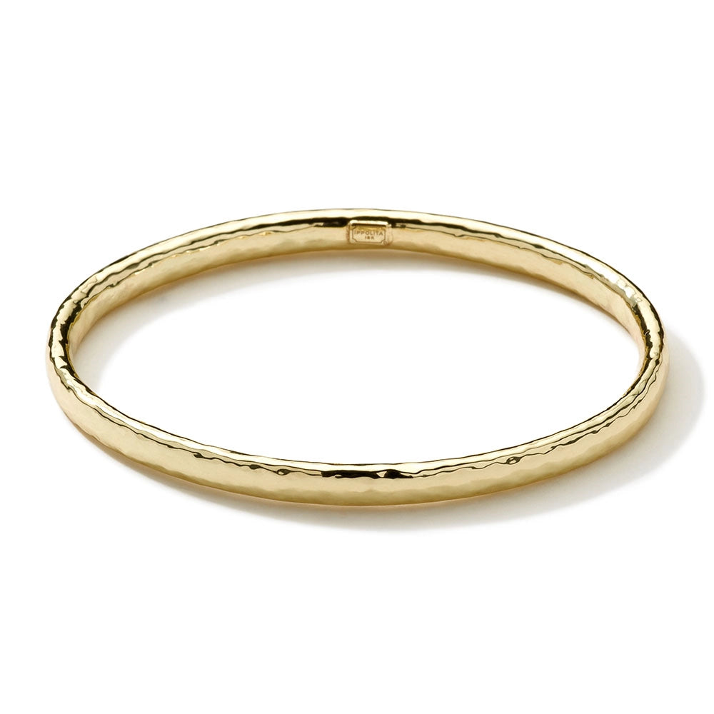 Women’s multi-layer bracelet-Ippolita 18K Gold Classico Hammered Bangle Bracelet