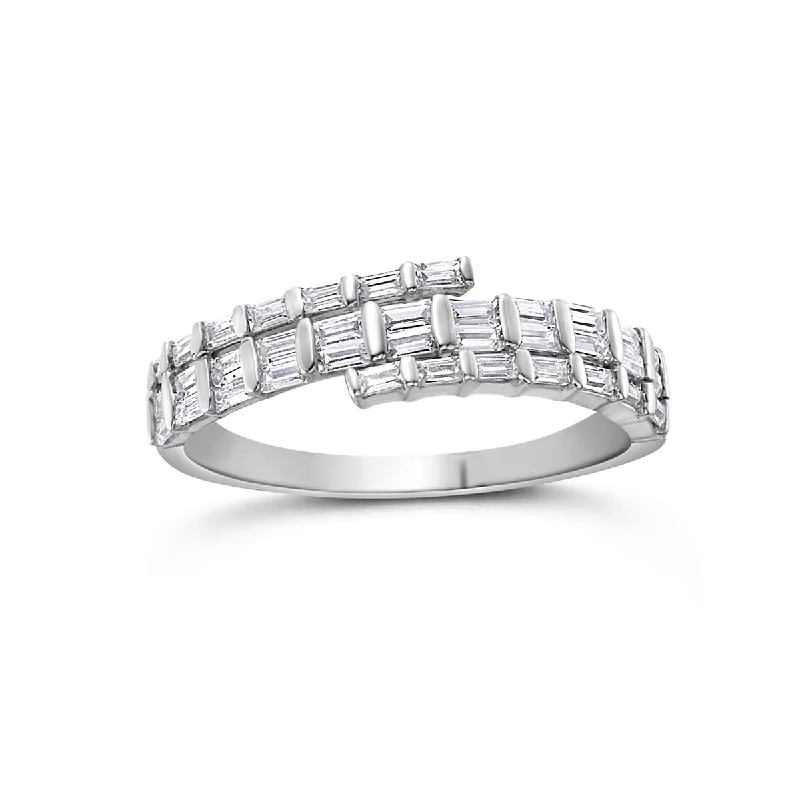 Women’s diamond engagement ring-Baguette Diamond Fashion Ring