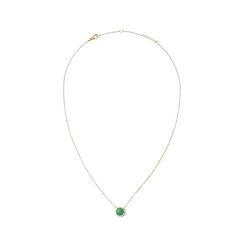 Women’s luxurious diamond necklace-Audrey Necklace Jade Gold