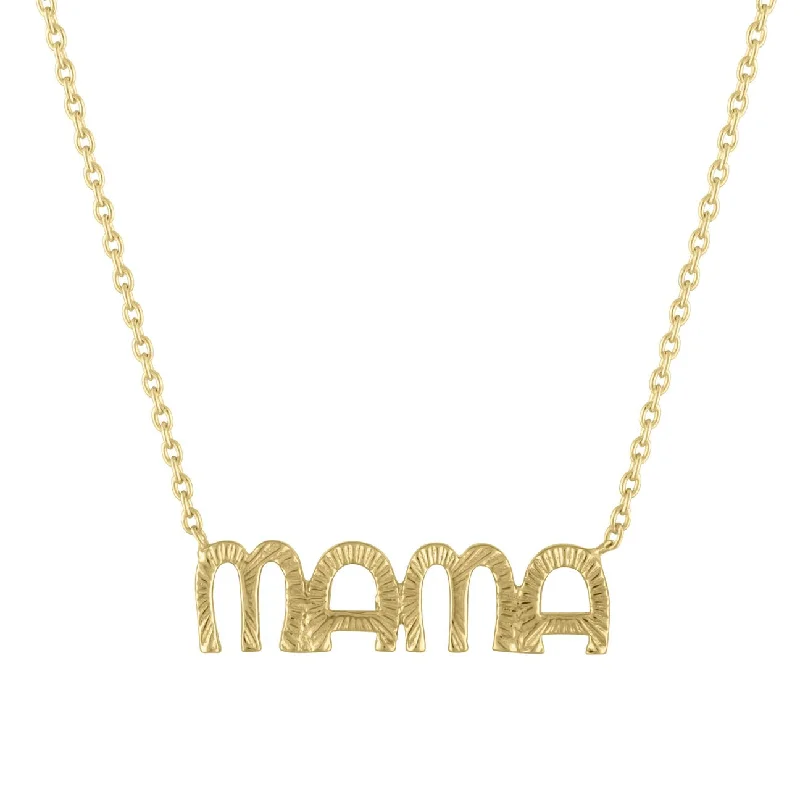 Women’s pearl drop necklace-Nova Fluted MAMA Necklace