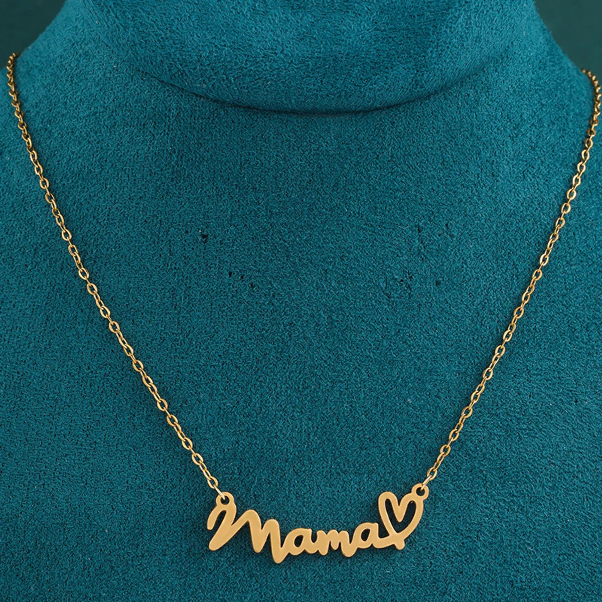 Women’s timeless gold necklace-Copper Casual Modern Style Classic Style Asymmetrical Letter Pendant Necklace