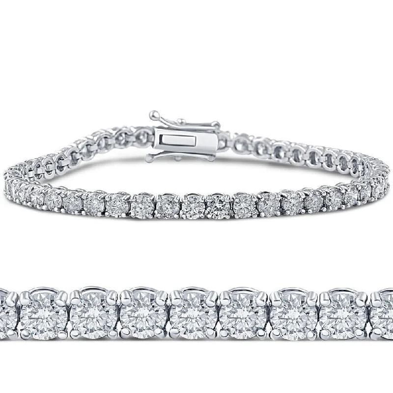 Women’s layered bracelet-6 1/4ct Lab Grown Diamond Tennis Bracelet White Gold