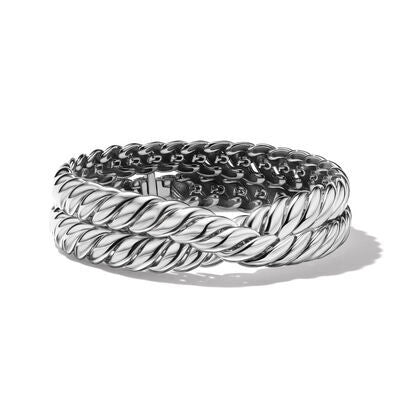 Women’s antique bracelet-David Yurman 8.5mm Sculpted Double Wrap Bracelet