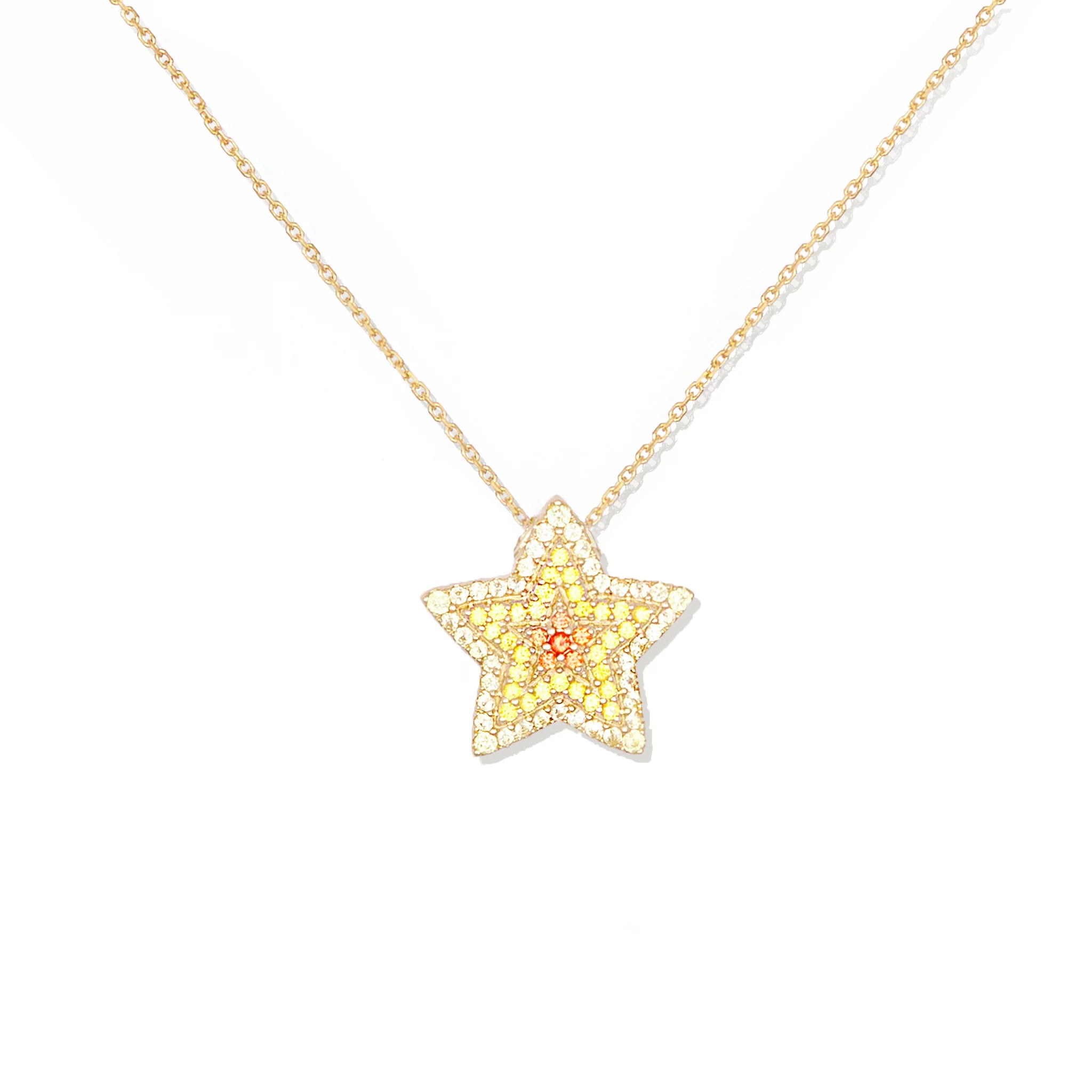 Women’s statement piece necklace-Juju Star Charm Necklace