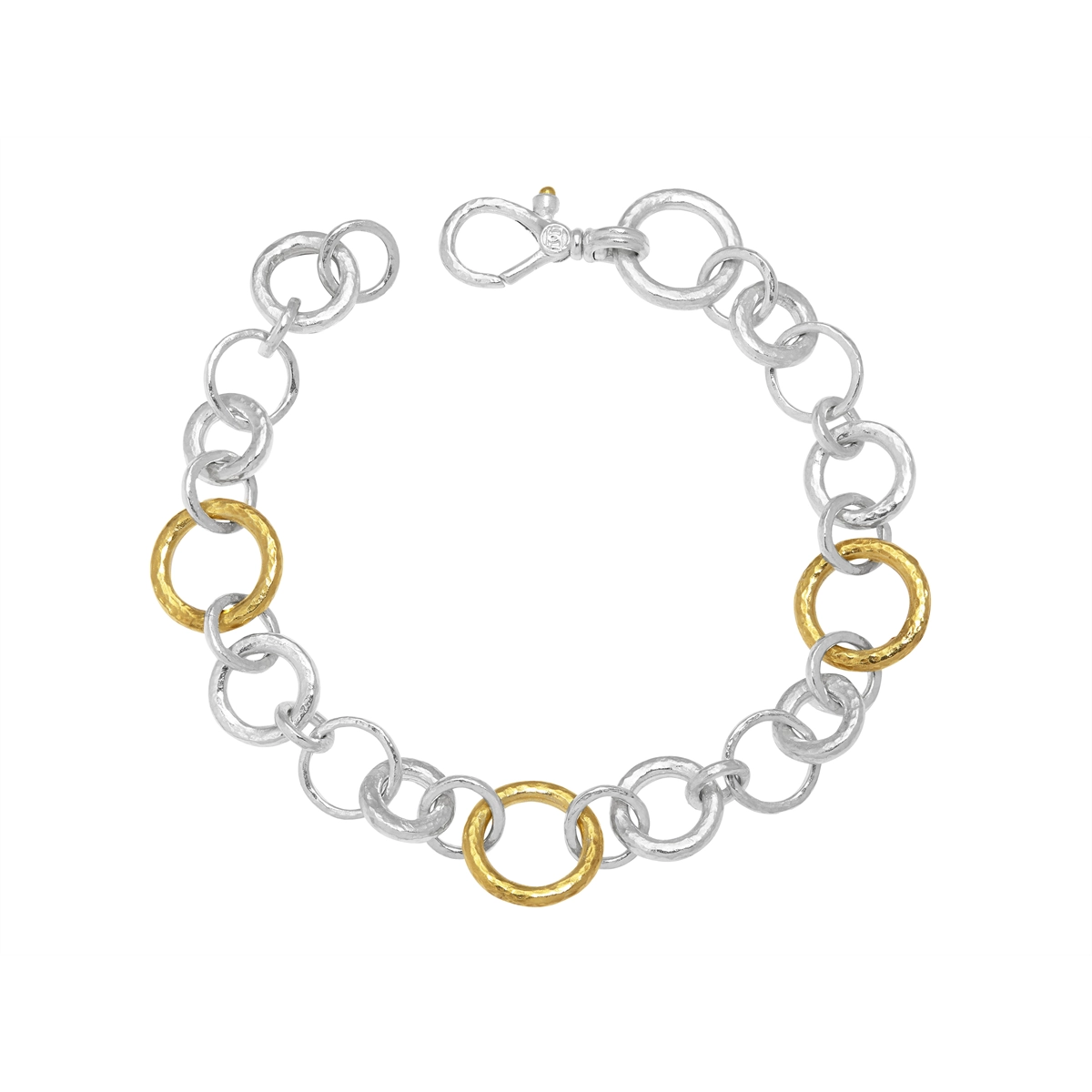 Women’s beautiful bracelet set-Gurhan Hoopla Sterling Silver and Yellow Gold Plated Bracelet, 8.25 inch