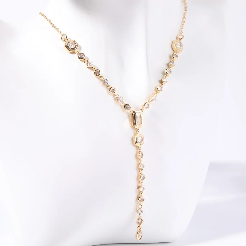 Gold Multi-Zirconium Necklace